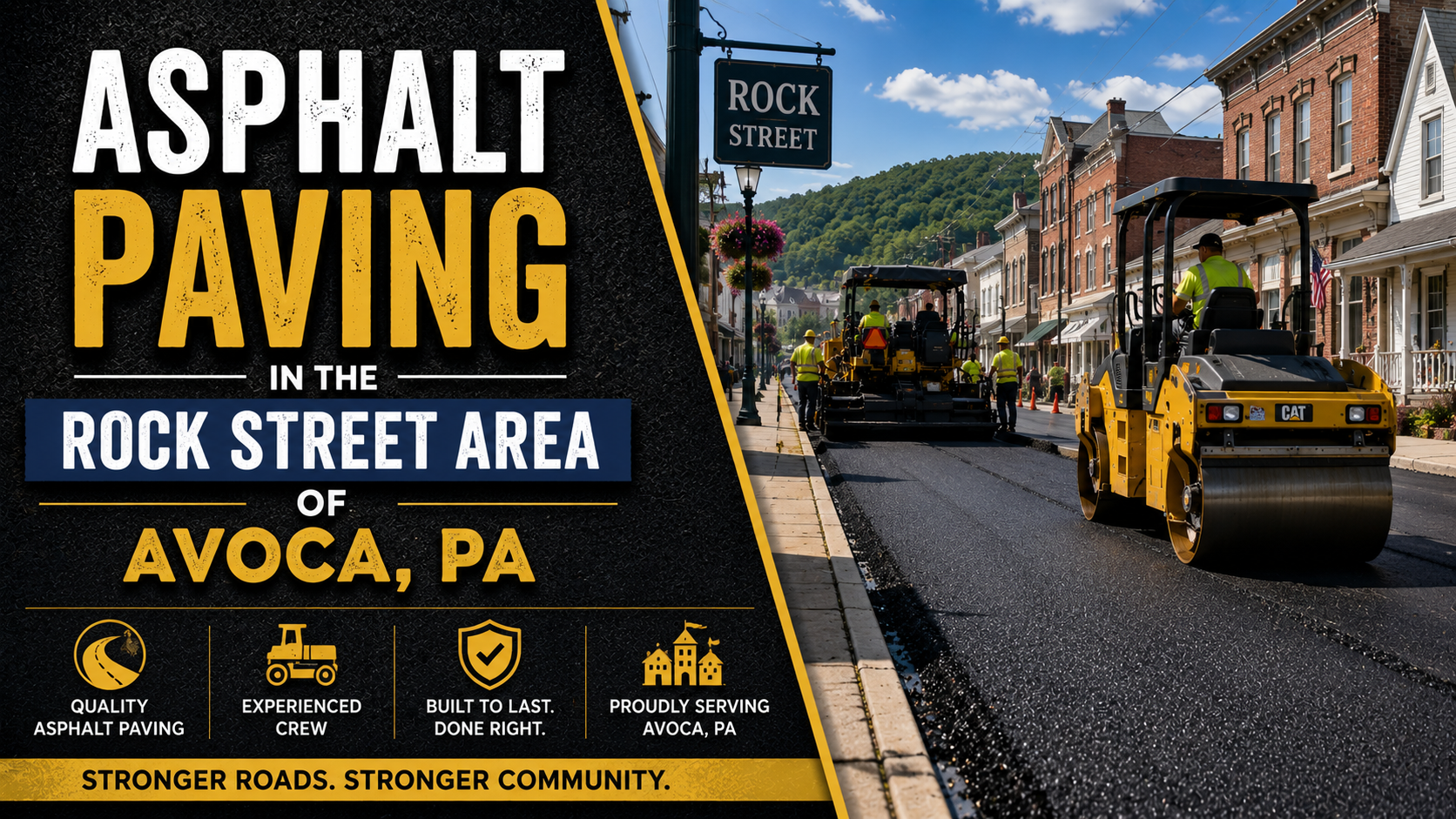 Asphalt Paving in the Rock Street Area of Avoca, PA